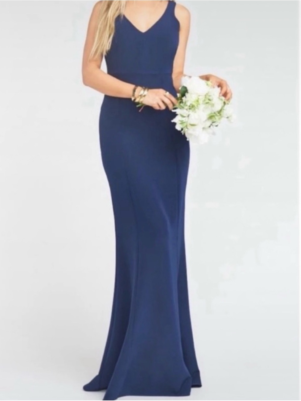 NWT Show Me Your MuMu Navy V-Neck Maxi Gown - Size XS